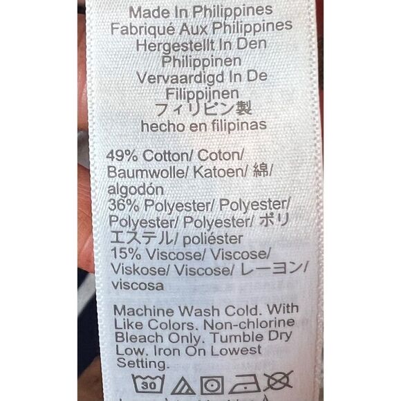 J. Crew Terry Cloth Fuzzy Soft Fleece Pullover Top Grey Navy Size Small - Picture 10 of 10